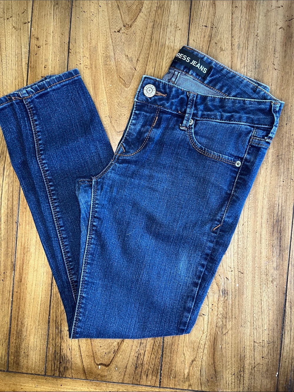 Express Women's Dark Blue Skinny Jeans